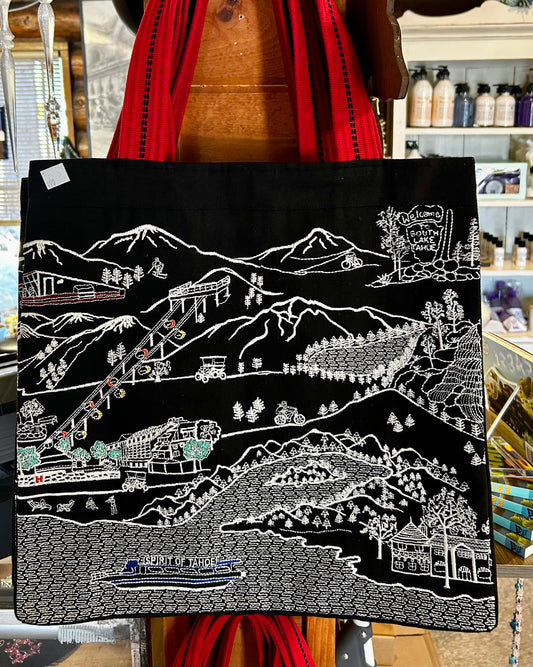 Custom South Lake Tahoe Tote Bag (Night)